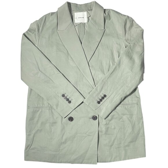 NEW Everlane The Double Breasted Blazer in Buttersmooth Womens 4 Seagrass Green - Picture 7 of 13